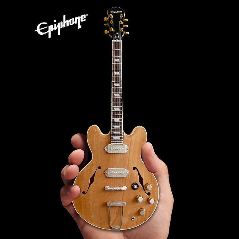 【予約商品】 JOHN LENNON ジョンレノン (生誕 85年 ) - Epiphone 1965 Revolution Natural Casino 1:4 Scale Miniature Guitar Model / ミニチュア楽器 - PGS